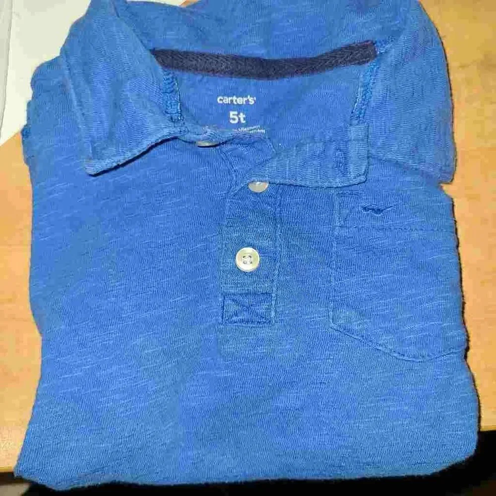 5T Boys Carters Blue Shirt - Picture 3 of 3
